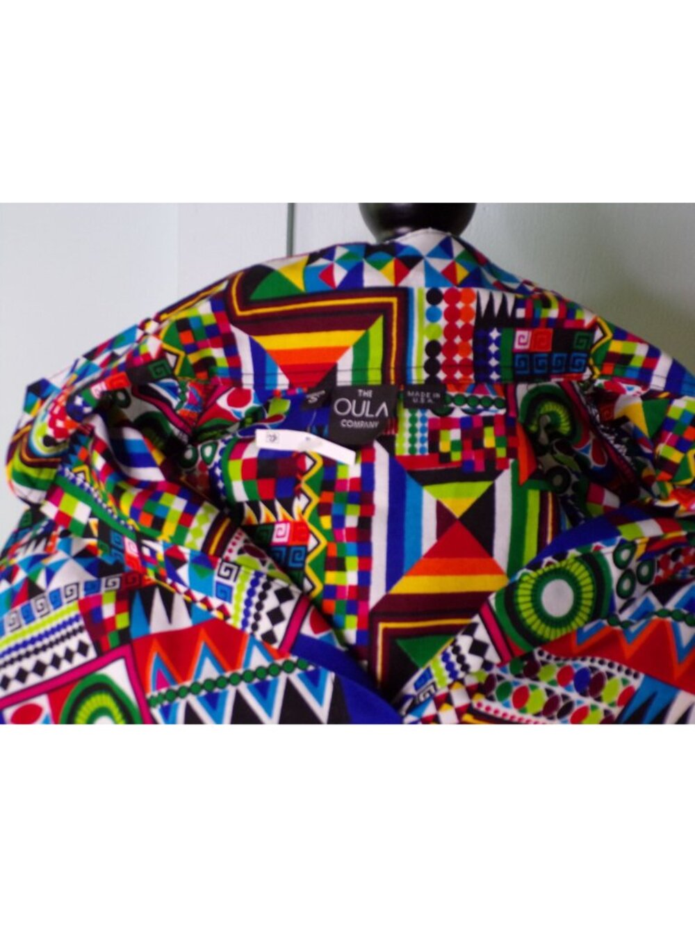 🆕 The Oula Company Geometric Print Cotton Dress Small - Picture 12 of 12